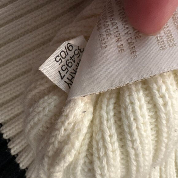 Vintage Y2K Tommy Hilfiger Rubbed Knit Sweater MEDIUM women's Mock Neck Striped - Picture 6 of 6